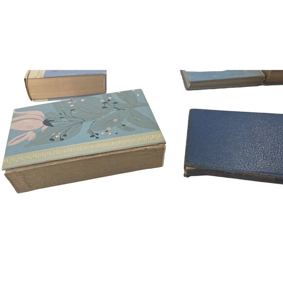 5 Vintage BLUE Books Primitive Rustic Farm Home Decor Staging Prop Library Lot - Picture 5 of 8